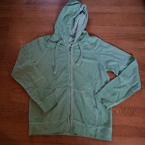 COPY - Long Sleeve Hooded Zip Sweatshirt - Mint Green - Made in Italy - New - C…